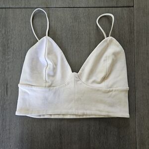 Wilfred Free by ARITZIA Small Bralette Bra Balletcore Pale Pink Jersey Knit